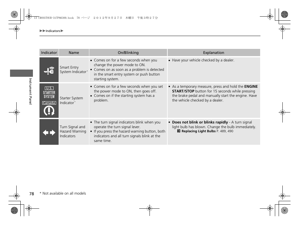 HONDA 2013 Accord Crosstour User Manual | Page 80 / 571