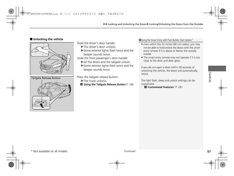 HONDA 2013 Accord Crosstour User Manual | Page 99 / 571