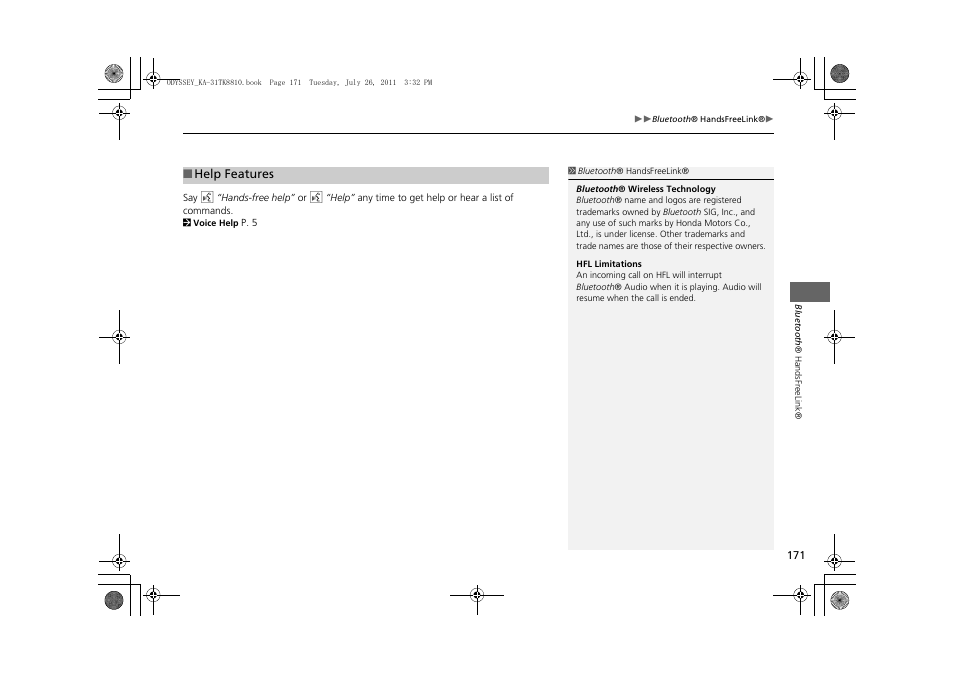 HONDA 2012 Odyssey Navigation User Manual | Page 173 / 267