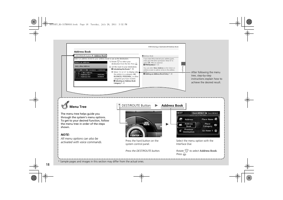HONDA 2012 Odyssey Navigation User Manual | Page 20 / 267