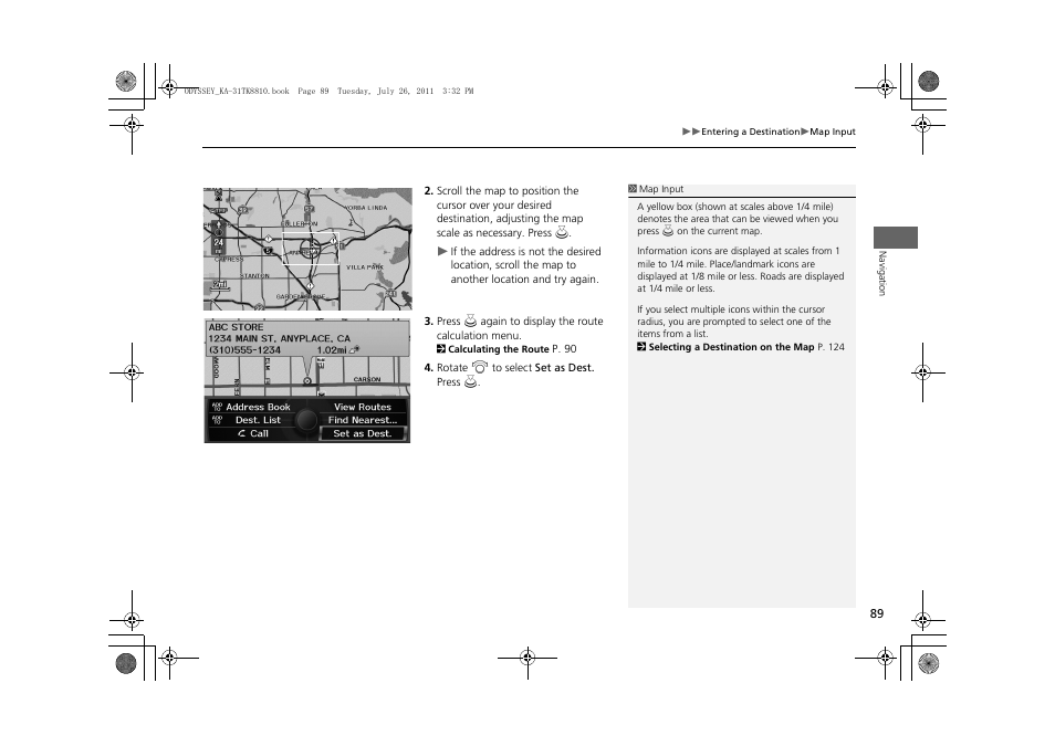 HONDA 2012 Odyssey Navigation User Manual | Page 91 / 267