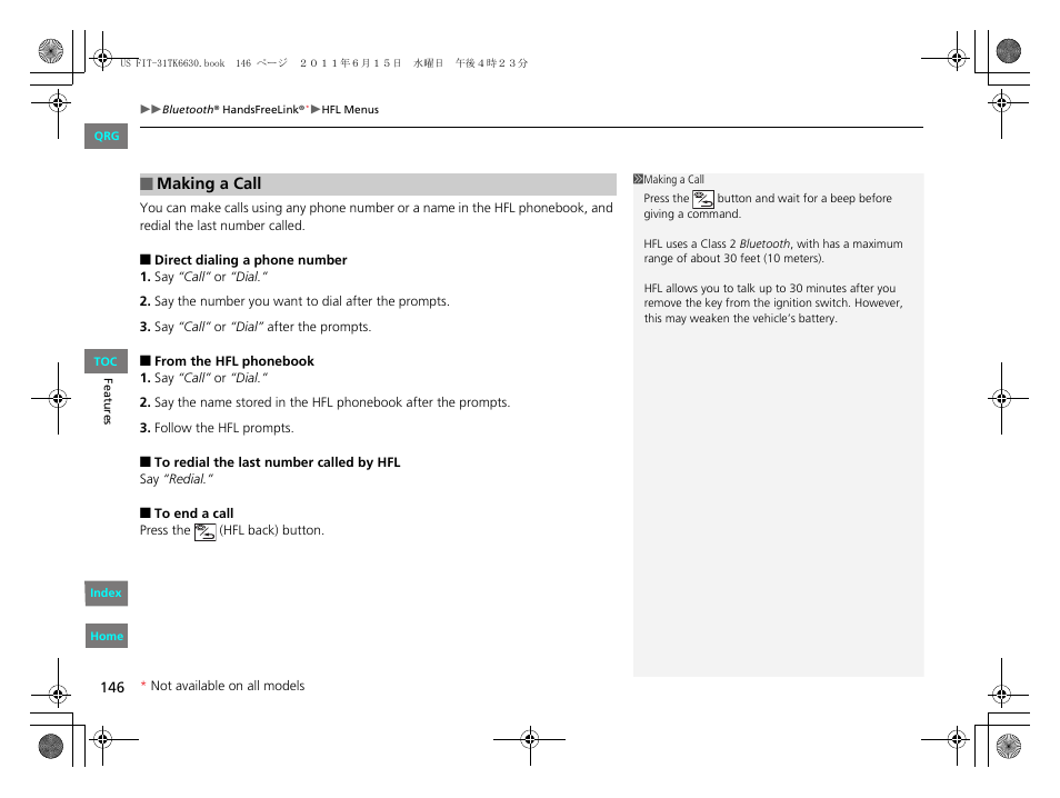 HONDA 2012 Fit User Manual | Page 147 / 286