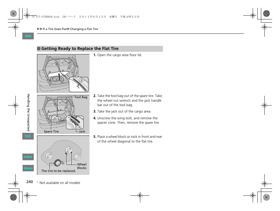 HONDA 2012 Fit User Manual | Page 241 / 286