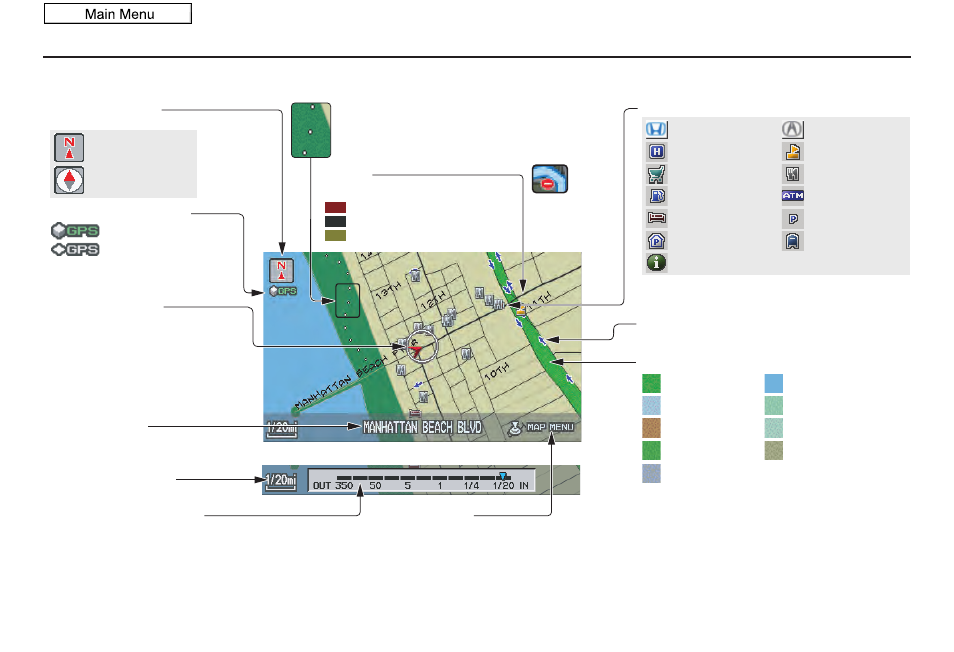 A message, Getting started, 2010 accord | Map screen legend | HONDA 2010 Accord Navigation User Manual | Page 19 / 155