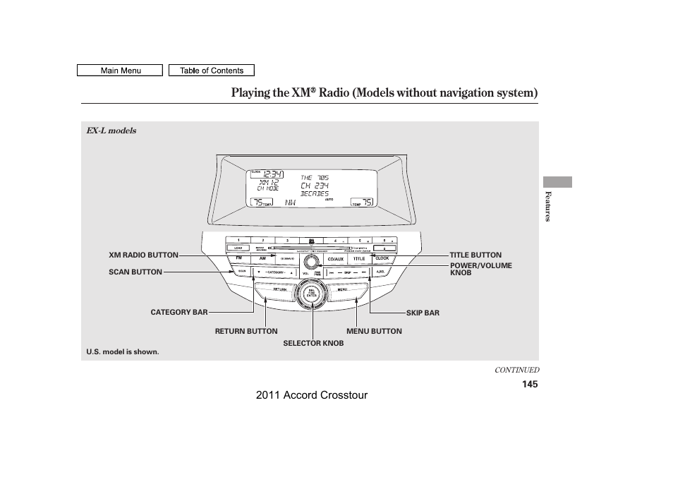 2011 accord crosstour | HONDA 2011 Accord Crosstour User Manual | Page 148 / 434