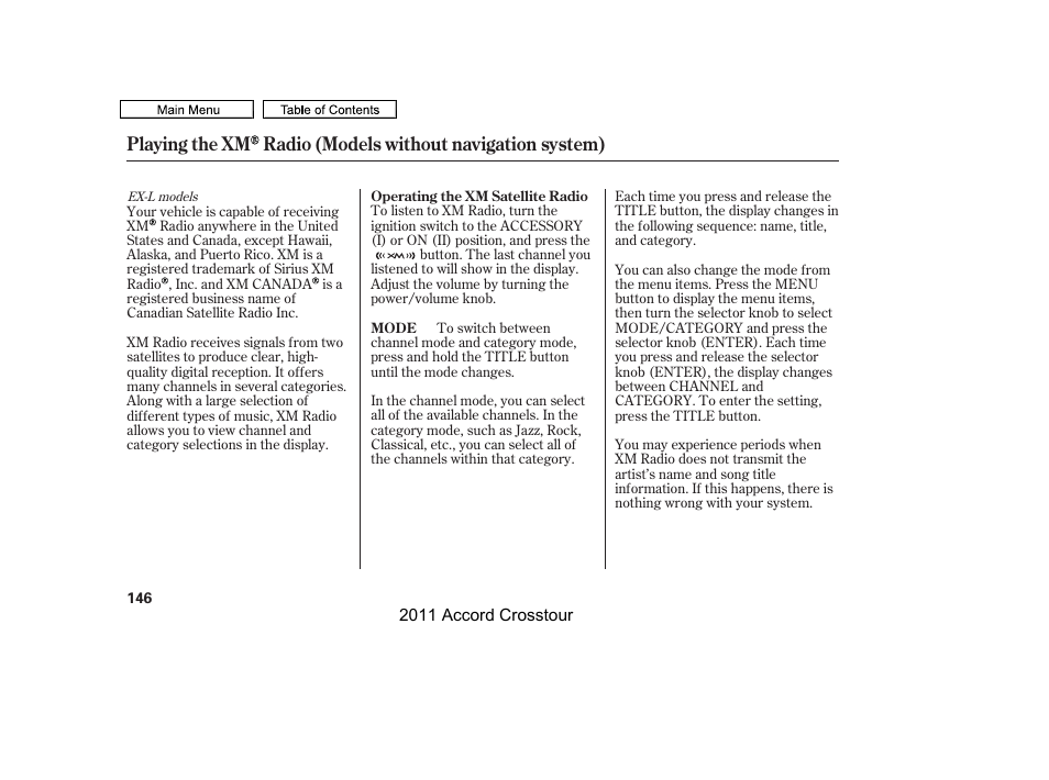 HONDA 2011 Accord Crosstour User Manual | Page 149 / 434