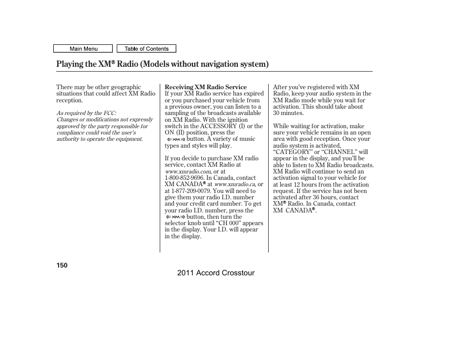 HONDA 2011 Accord Crosstour User Manual | Page 153 / 434