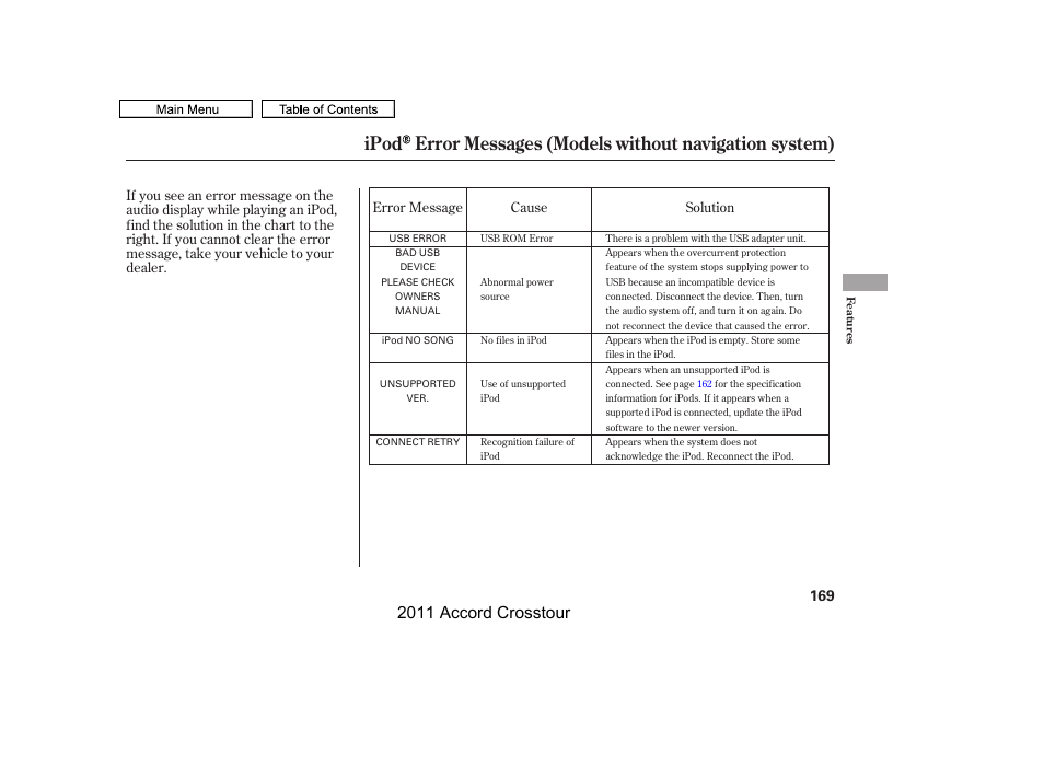 2011 accord crosstour | HONDA 2011 Accord Crosstour User Manual | Page 172 / 434