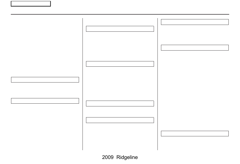 Index | HONDA 2009 Ridgeline Navigation User Manual | Page 145 / 149