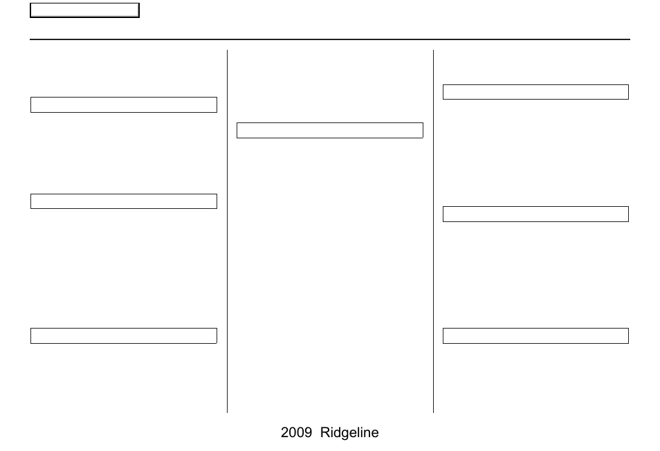 Index | HONDA 2009 Ridgeline Navigation User Manual | Page 146 / 149