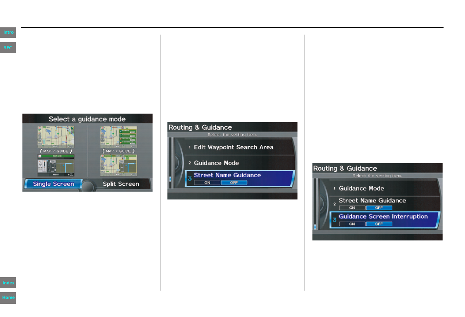 Navigation system manual, System setup | HONDA 2013 Pilot Navigation User Manual | Page 108 / 178