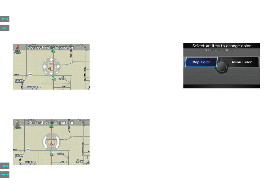 Color, Navigation system manual, System setup | HONDA 2013 Pilot Navigation User Manual | Page 110 / 178