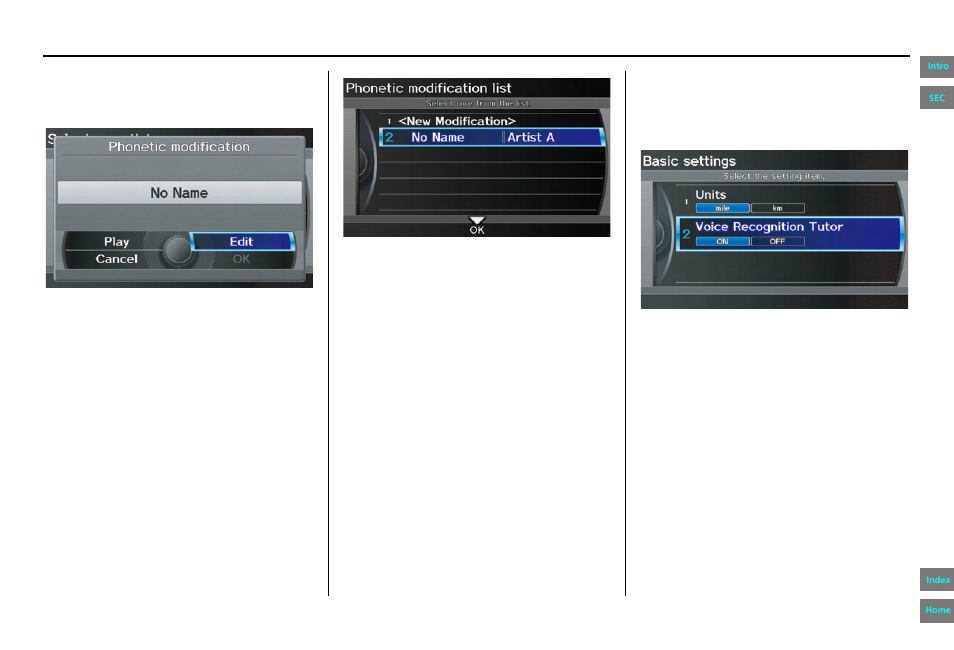 Basic settings, Its, see, Navigation system manual | System setup | HONDA 2013 Pilot Navigation User Manual | Page 99 / 178