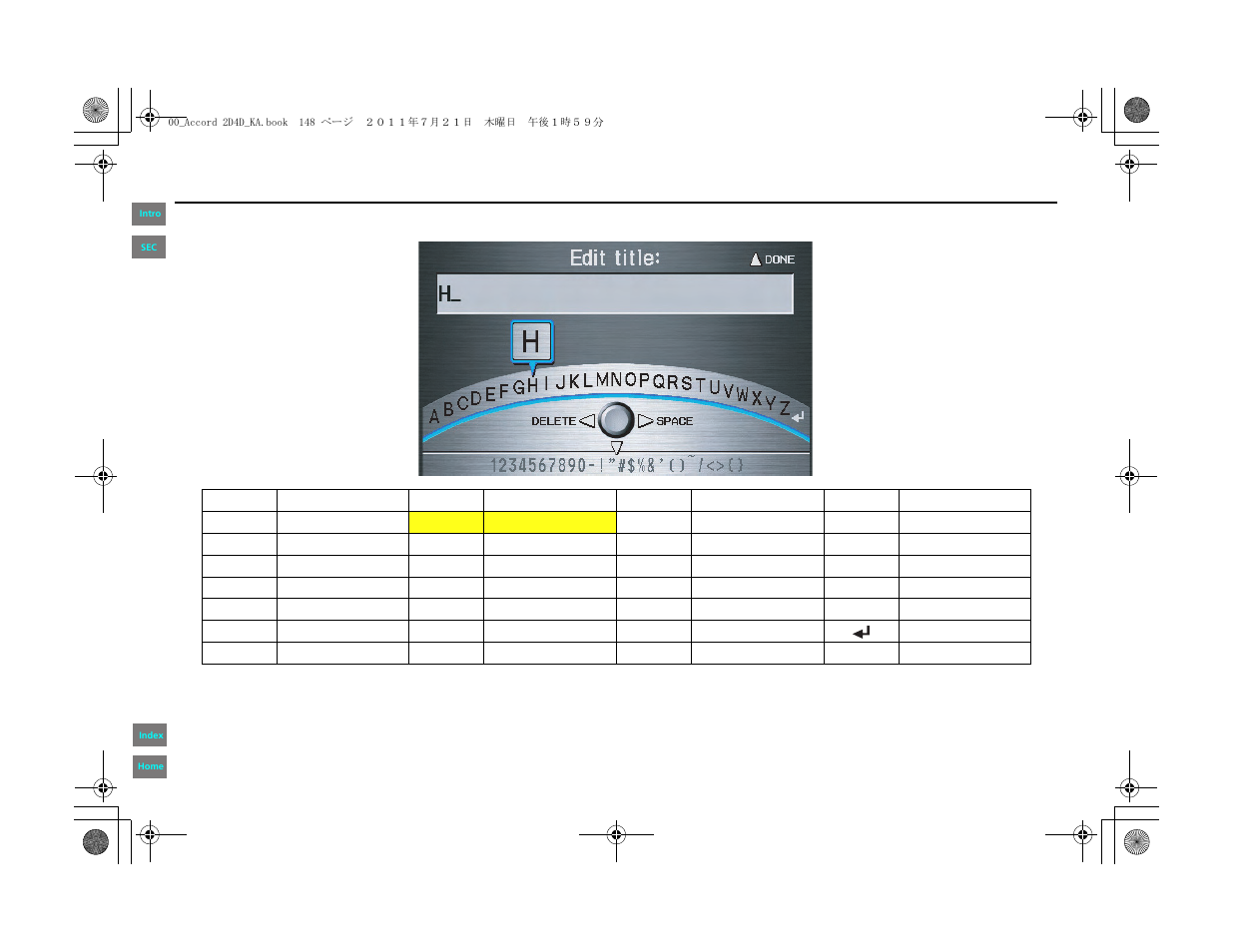 Voice command index | HONDA 2012 Accord Navigation User Manual | Page 148 / 156