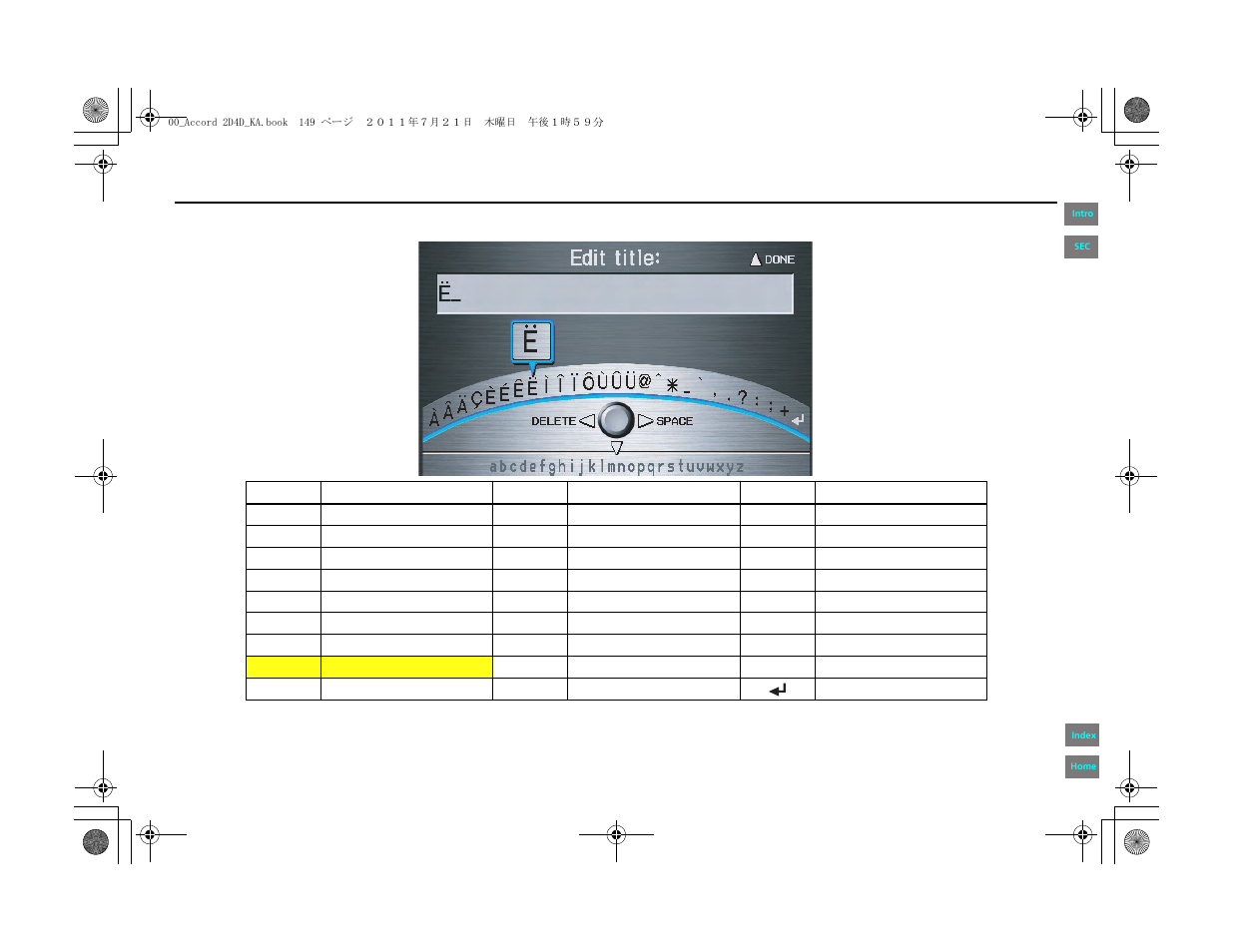 Voice command index | HONDA 2012 Accord Navigation User Manual | Page 149 / 156