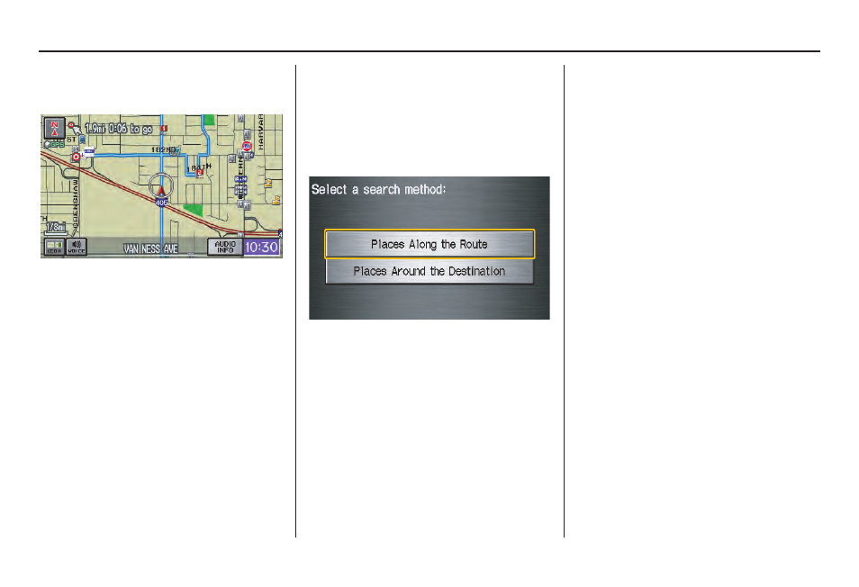 Driving to your destination | HONDA 2011 Civic Hybrid Navigation User Manual | Page 66 / 155
