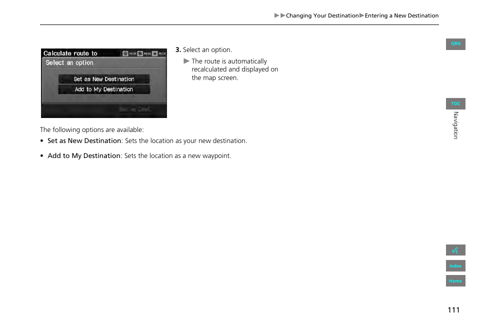 HONDA 2013 Civic Navigation User Manual | Page 112 / 212