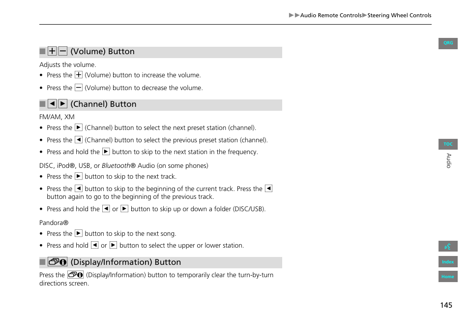 P145) | HONDA 2013 Civic Navigation User Manual | Page 146 / 212