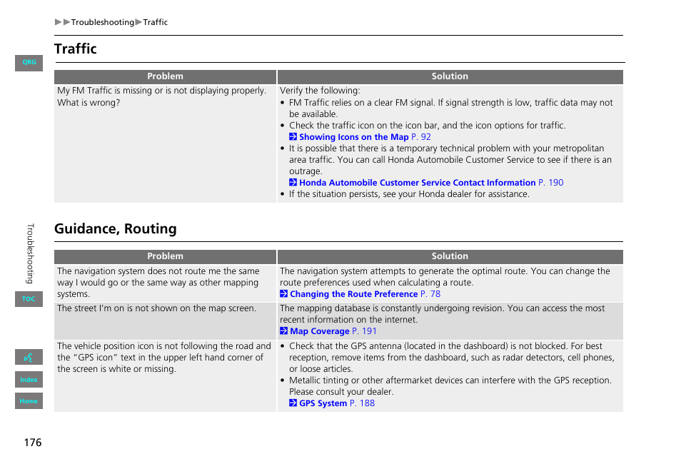 Traffic, Guidance, routing, Traffic guidance, routing | HONDA 2013 Civic Navigation User Manual | Page 177 / 212