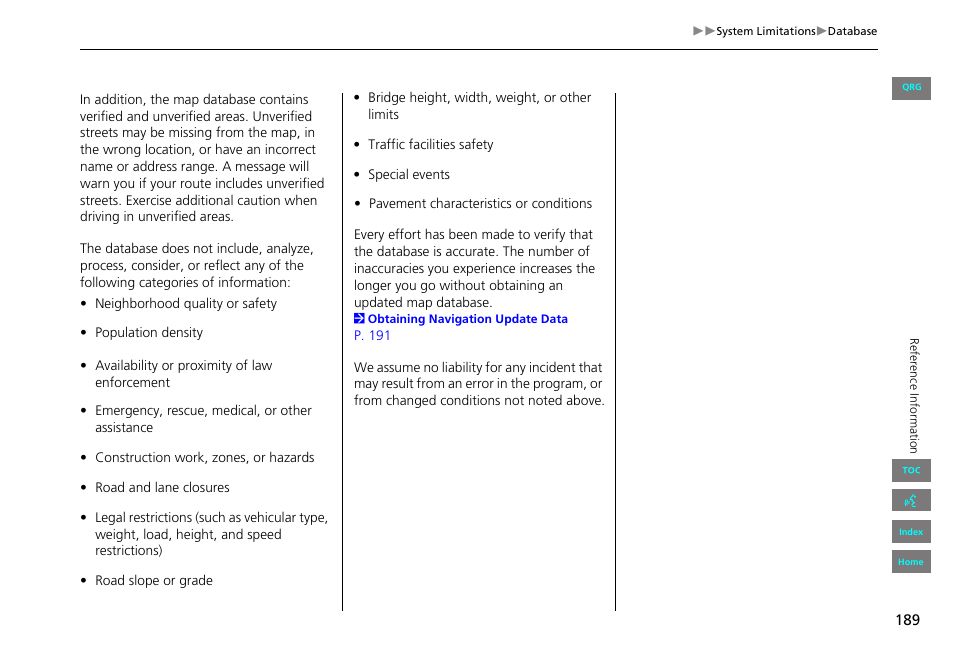 HONDA 2013 Civic Navigation User Manual | Page 190 / 212