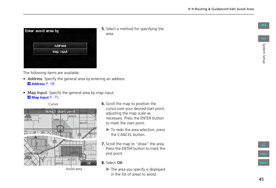 HONDA 2013 Civic Navigation User Manual | Page 46 / 212