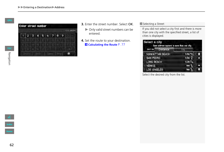 HONDA 2013 Civic Navigation User Manual | Page 63 / 212