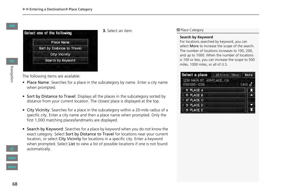 HONDA 2013 Civic Navigation User Manual | Page 69 / 212
