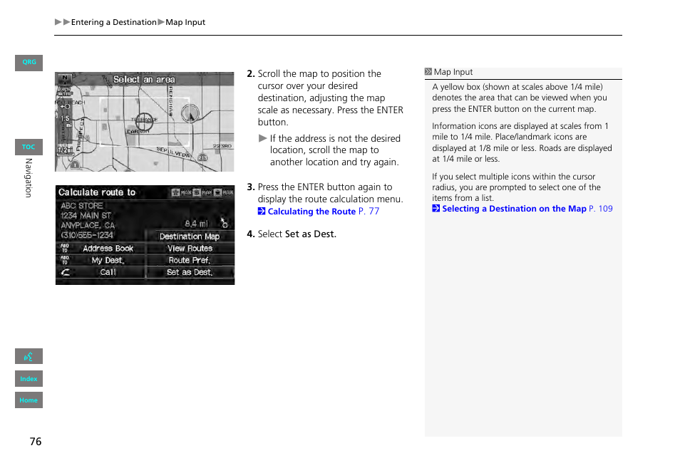 HONDA 2013 Civic Navigation User Manual | Page 77 / 212