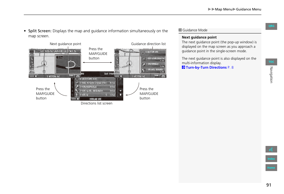 HONDA 2013 Civic Navigation User Manual | Page 92 / 212