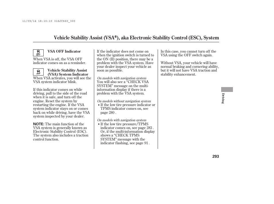 HONDA 2012 Ridgeline User Manual | Page 301 / 430