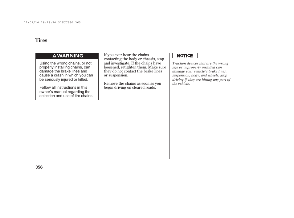 Tires | HONDA 2012 Ridgeline User Manual | Page 364 / 430