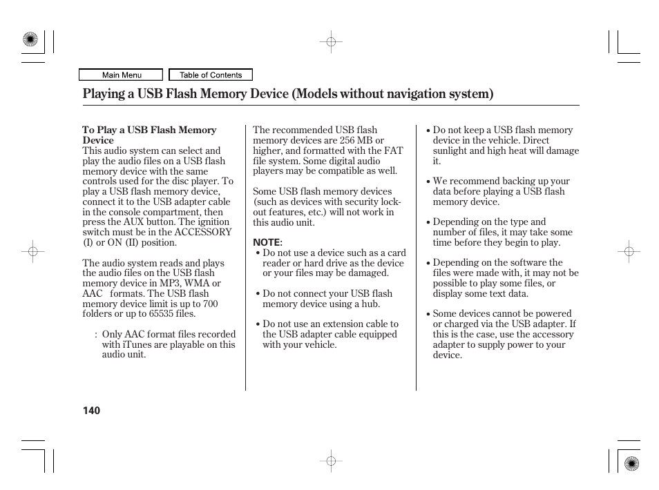 Aux button | HONDA 2010 Civic Hybrid User Manual | Page 143 / 368