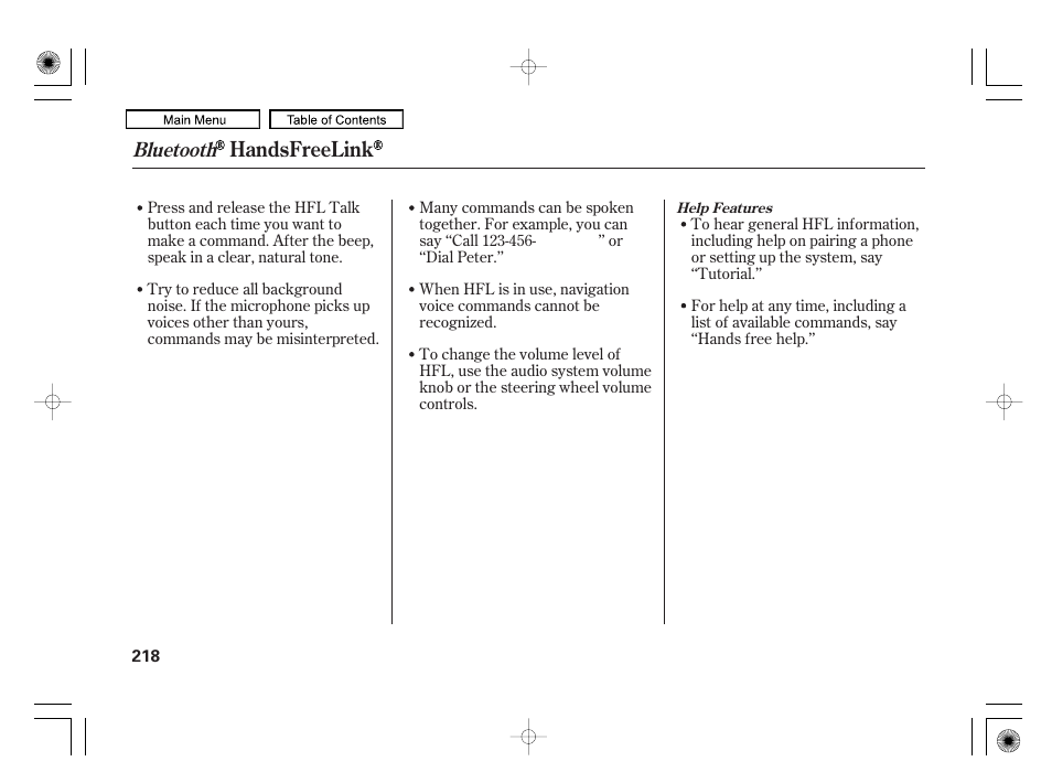 Handsfreelink, Bluetooth | HONDA 2010 Civic Hybrid User Manual | Page 221 / 368