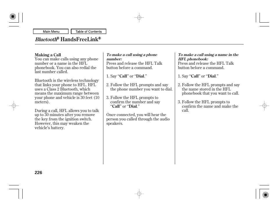 Handsfreelink, Bluetooth | HONDA 2010 Civic Hybrid User Manual | Page 229 / 368