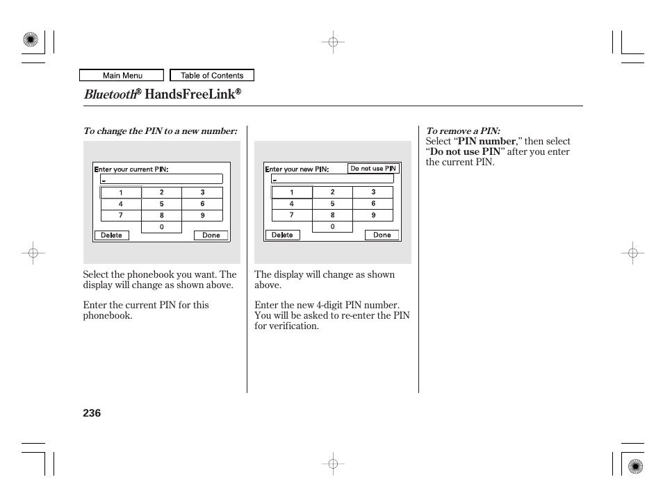 Handsfreelink, Bluetooth | HONDA 2010 Civic Hybrid User Manual | Page 239 / 368