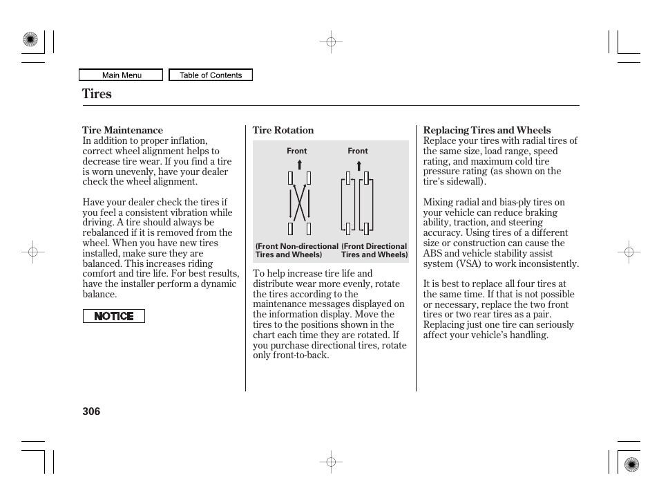 Tires | HONDA 2010 Civic Hybrid User Manual | Page 309 / 368