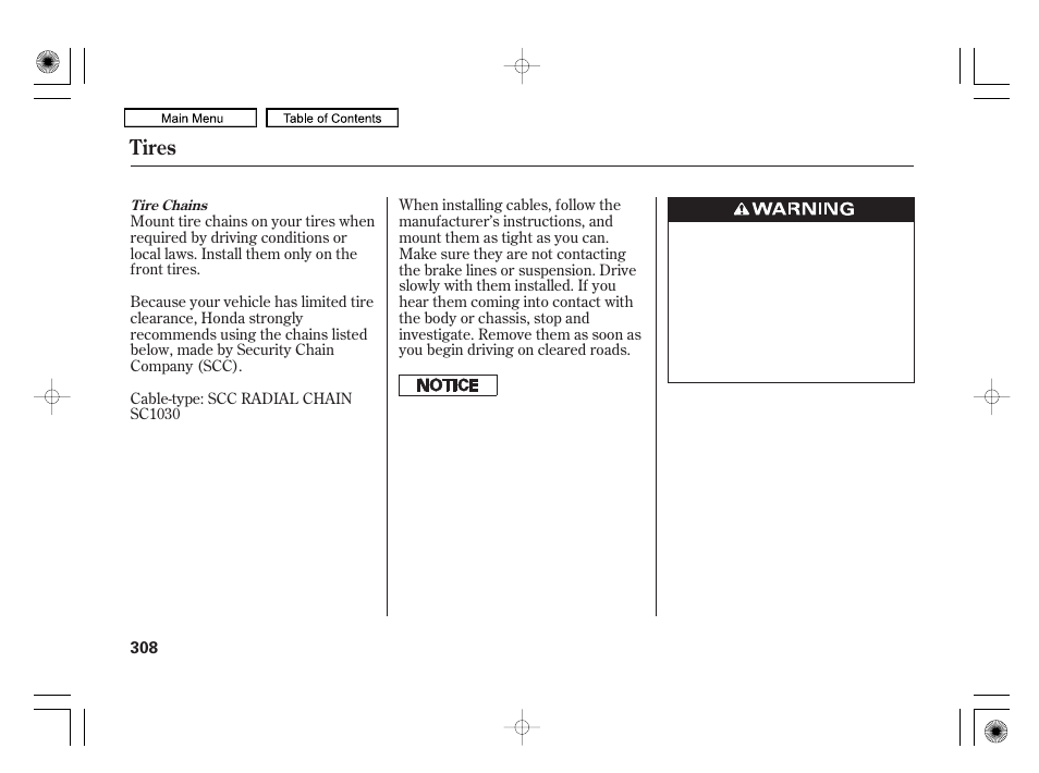 Tires | HONDA 2010 Civic Hybrid User Manual | Page 311 / 368