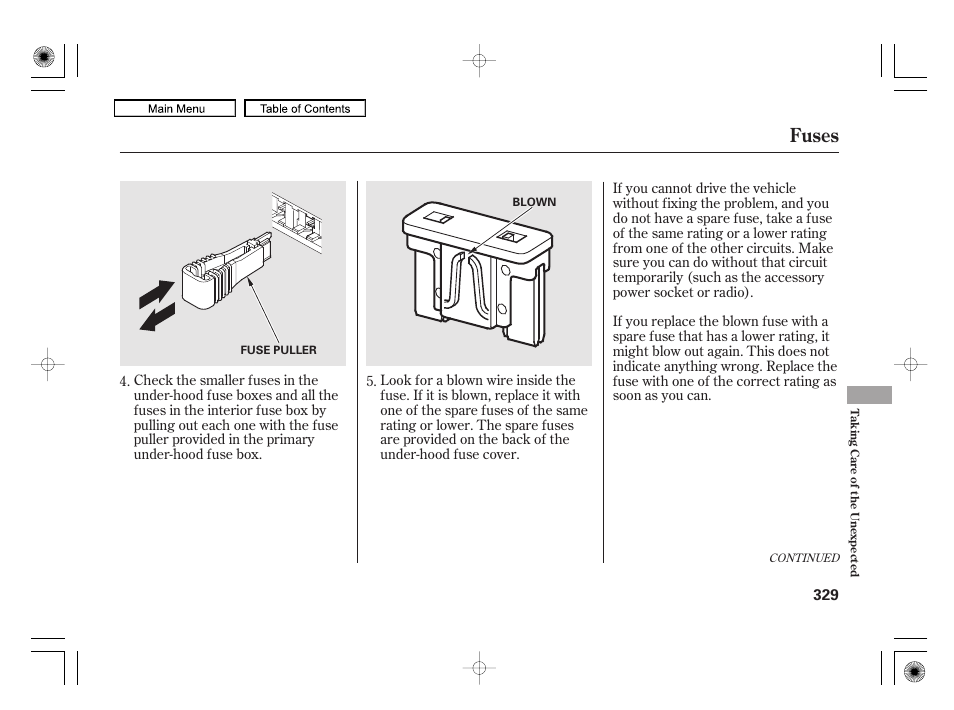 Fuses | HONDA 2010 Civic Hybrid User Manual | Page 332 / 368