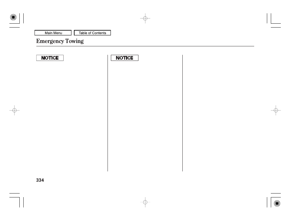 Emergency towing | HONDA 2010 Civic Hybrid User Manual | Page 337 / 368