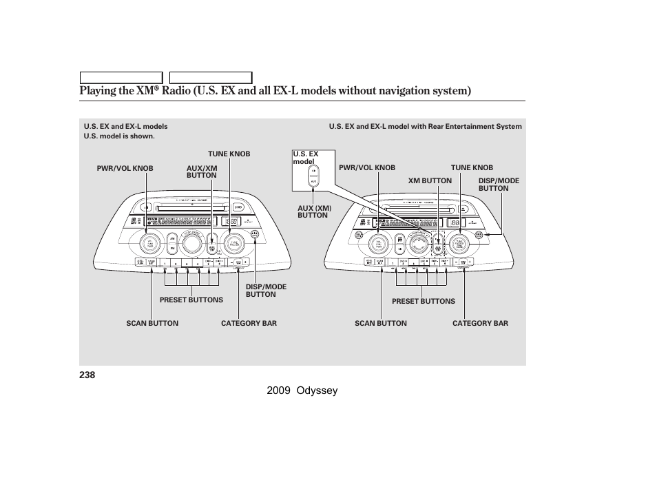 2009 odyssey | HONDA 2009 Odyssey User Manual | Page 241 / 532