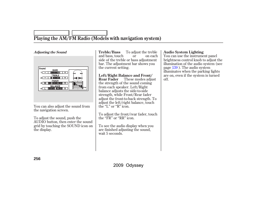 HONDA 2009 Odyssey User Manual | Page 259 / 532