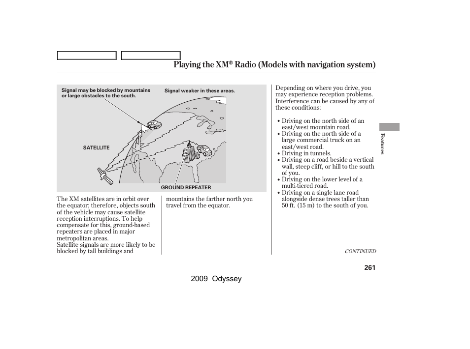 2009 odyssey | HONDA 2009 Odyssey User Manual | Page 264 / 532