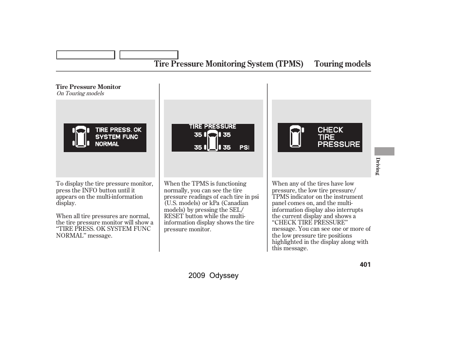 HONDA 2009 Odyssey User Manual | Page 404 / 532