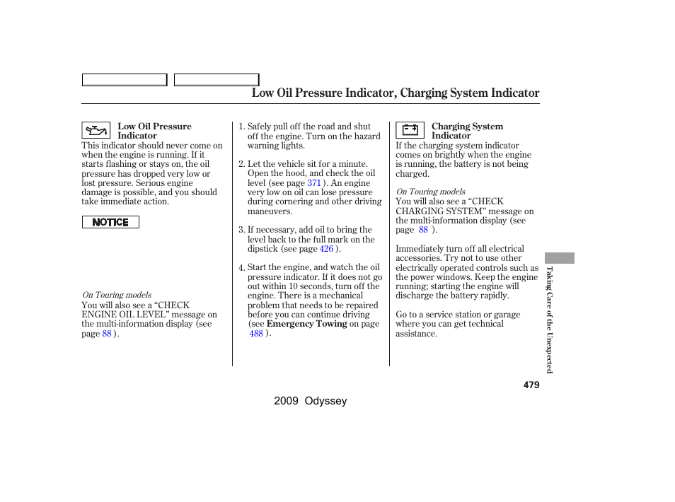 2009 odyssey | HONDA 2009 Odyssey User Manual | Page 482 / 532