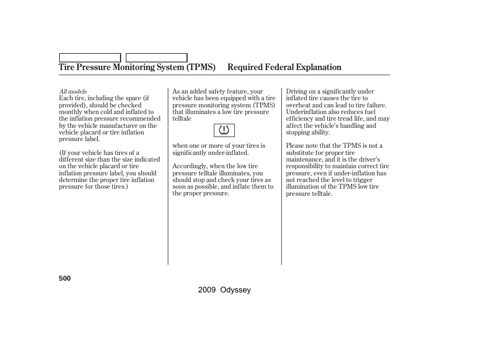 HONDA 2009 Odyssey User Manual | Page 503 / 532