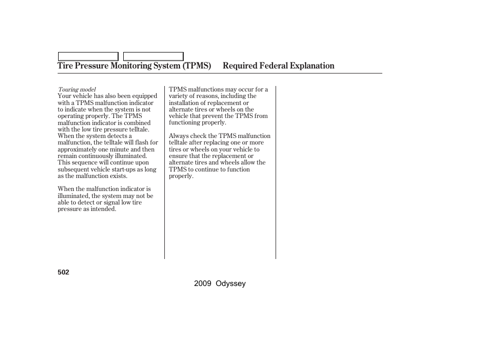 HONDA 2009 Odyssey User Manual | Page 505 / 532