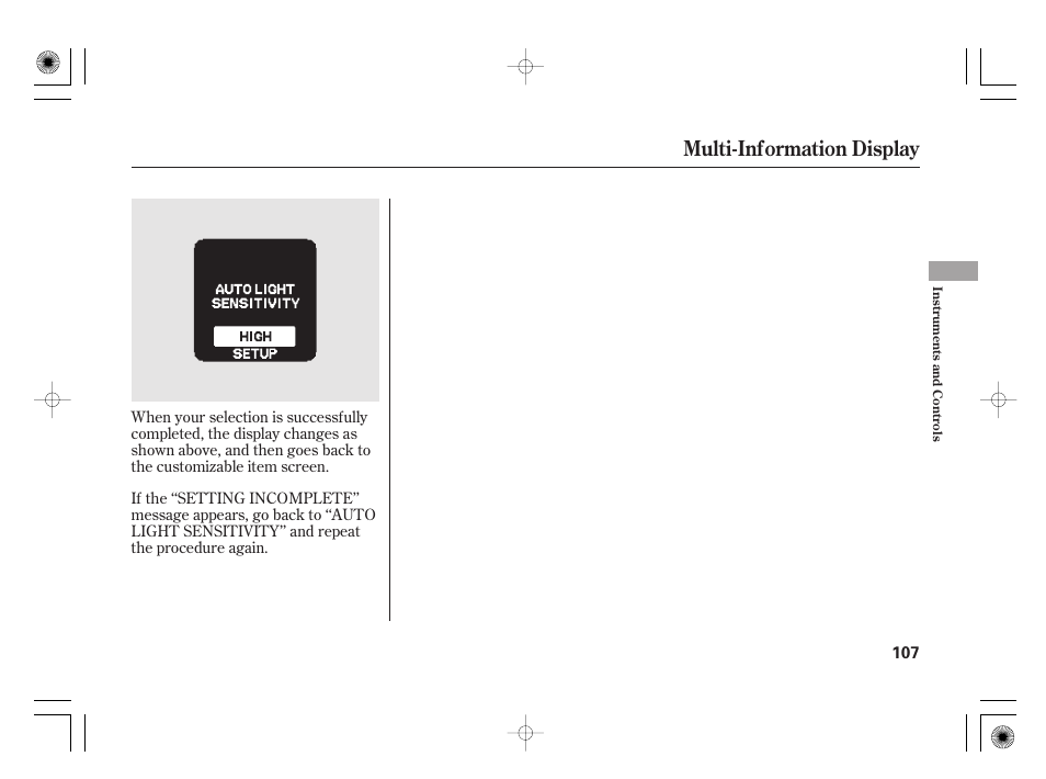 Multi-information display | HONDA 2012 Insight User Manual | Page 113 / 418