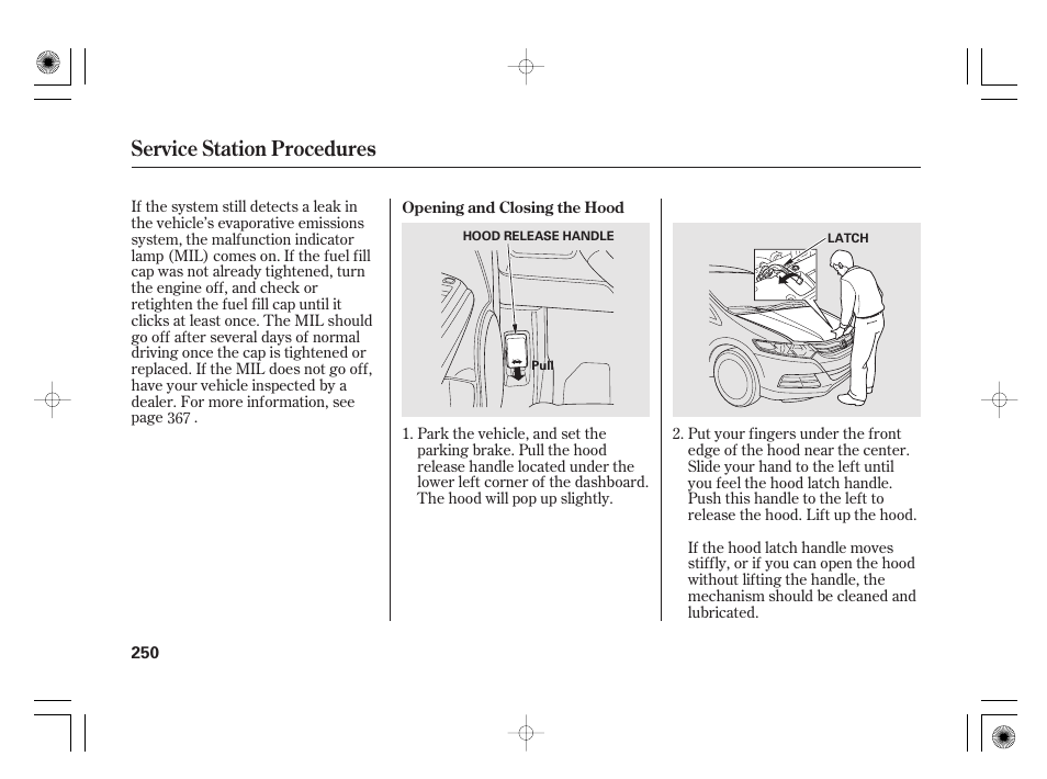 Service station procedures | HONDA 2012 Insight User Manual | Page 256 / 418
