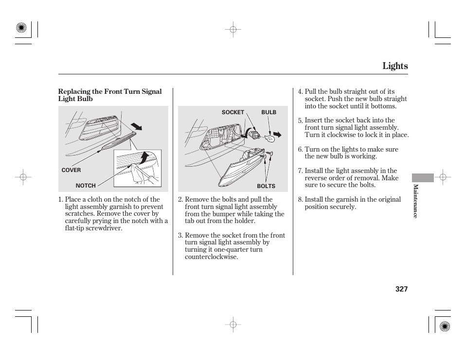 Lights | HONDA 2012 Insight User Manual | Page 333 / 418