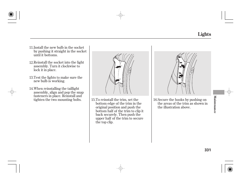 Lights | HONDA 2012 Insight User Manual | Page 337 / 418